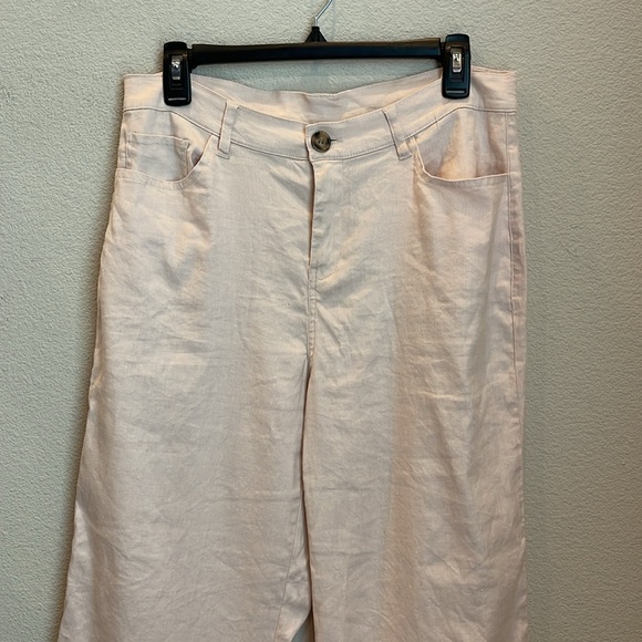 Adyson Parker Wide Leg Linen Blend Crop Pants Size 8 - Picture 4 of 8